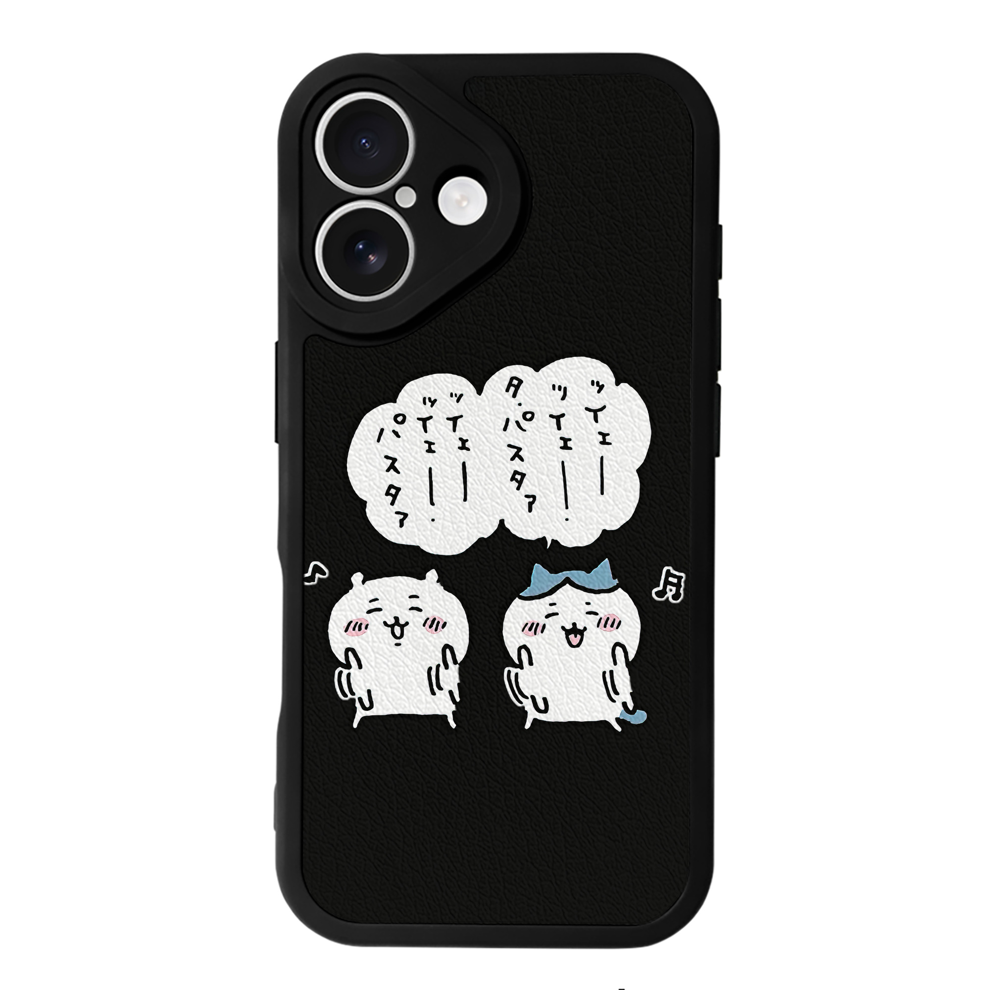 （画像用） ちいかわ ハチワレ Chii-kawa hachiware 【iPhone 16シリーズ対応】シリコンスマホケース（レザー調） 材質：シリコン